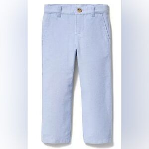 Janie and Jack Light Blue 100% cotton adjustable waist long pants SZ 4 NWT